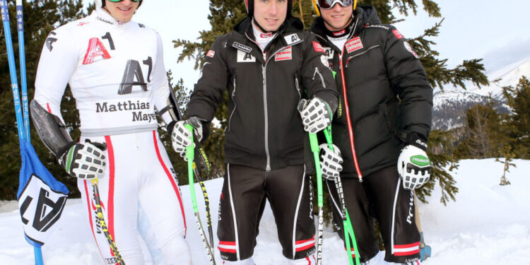 Marcel Hirscher Comeback: Sportliches Feuer oder strategisches Kalkül? 1 Schi Alpin. Training OESV Nationalteam. Matthias Mayer, Marcel Hirscher, Max Franz. Turrach, am 1.2.2013. Foto: Kuess