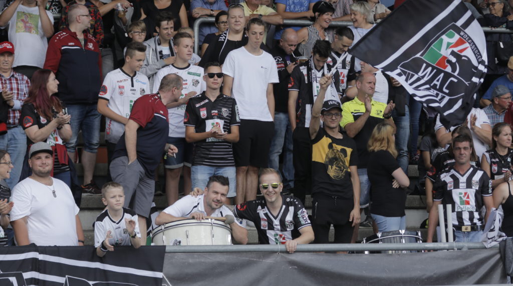 Fussball tipico Bundesliga, Wolfsberger AC vs Sturm Graz at Lavanttal Arena, Wolfsberg on 04 August 2019. Photo: Ernst Krawagner
