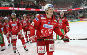 EBEL. Eishockey Bundesliga. EC KAC gegen VSV. Nikolaus Kraus (KAC). Klagenfurt, am 14.3.2023. Foto: Kuess www.qspictures.net