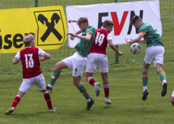 Tournament delle Nazioni Austria U15 - Irland U15 am 29.04.2023 in Arnoldstein (Sportplatz), Austria, (Photo by Ernst Krawagner sport-fan.at)