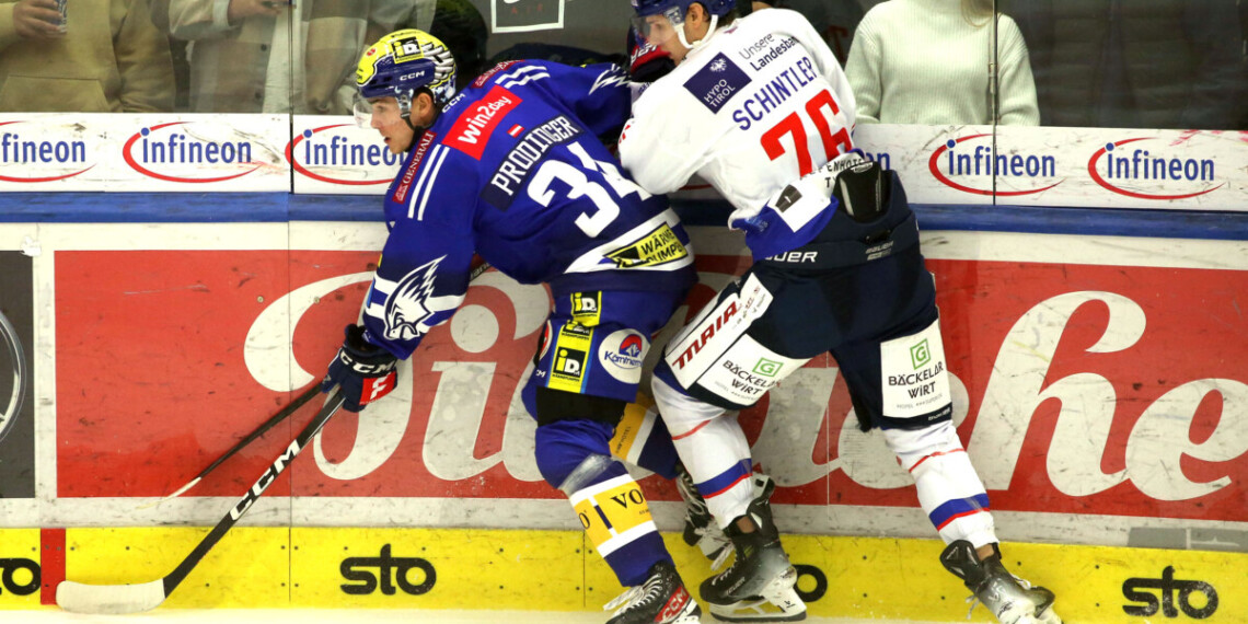 Karriereaus mit nur 22 Jahren! Innsbrucks Kämpferherz muss vom Eis! 1 Nicholas Schintler (Innsbruck). Foto: www.qspictures.net