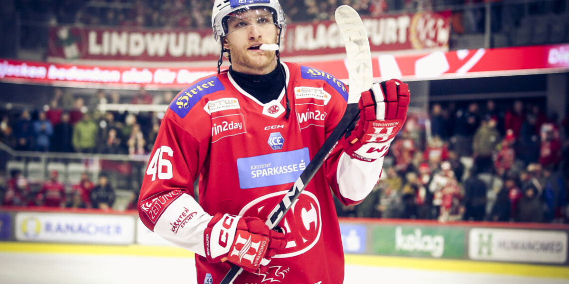 Schluss, aus, Bischofberger! Der stille Flügel hängt die Schlittschuhe an den Nagel 1 EC KAC - Johannes Bischofberger Foto: Kuess www.qspictures.net