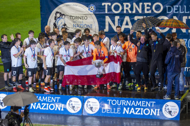 Turnier der Nationen Finale, U15 Slowenien vs. Österreich am 01.05.2024 in Gradisca d'Isonzo (Stadio Gino Colaussi), Italien, (Photo by Ernst Krawagner sport-fan.at)