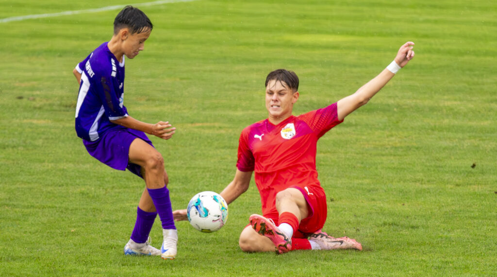 KFV-Fußball-Feuerwerk in Landskron: Talente im Rampenlicht 1 Fußball, Entwicklungsspiele der KFV-Auswahl , KFVU14 am 05.09.2024 in Spittal (Stadion Landskron), Austria, (Photo by Ernst Krawagner sport-fan.at)