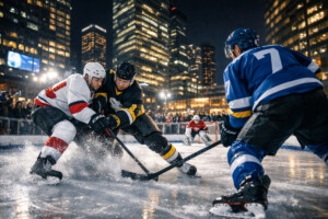 3x3-Eishockey in der Stadt