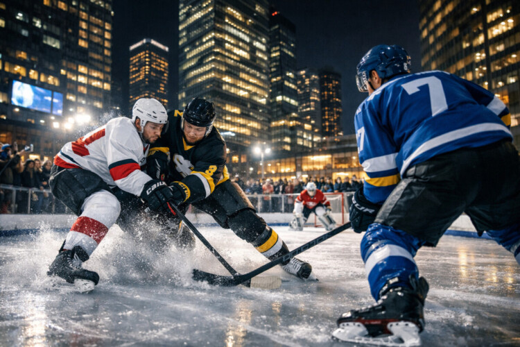 3x3-Eishockey in der Stadt