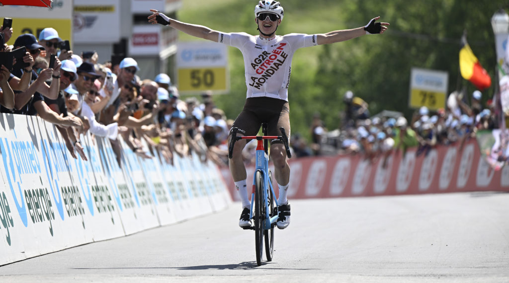 14.06.2023, Leukerbad, SUI, Tour de Suisse, 4. Etappe von Monthey nach Leukerbad (153 KM), im Bild Felix Gall (AUT) // during the 4th Stage of the Tour de Suisse from Monthey to Leukerbad (153 KM). Leukerbad, Switzerland on 2023/06/14. EXPA Pictures © 2023, PhotoCredit: EXPA/ Freshfocus/ Urs Lindt
*****ATTENTION - for AUT, SLO, CRO, SRB, BIH, MAZ, ITA only*****
