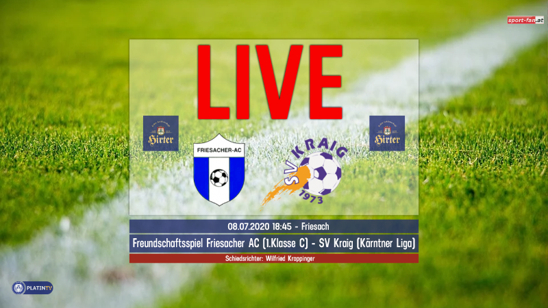Friesacher AC - SV Kraig ab 18:30 im Livestream
