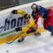 VIENNA,AUSTRIA,08.FEB.22 - ICE HOCKEY - ICE Hockey League, EC Vienna Capitals vs EC Red Bull Salzburg. Image shows Lukas Piff (Capitals) and Jakub Borzecki (EC RBS). Photo: GEPA pictures/ Philipp Brem - For editorial use only. Image is free of charge.