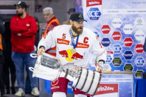 KLAGENFURT,AUSTRIA,19.APR.24 - ICE HOCKEY - ICE Hockey League, play off final, Klagenfurter AC vs EC Red Bull Salzburg. Image shows Thomas Raffl (EC RBS). Photo: GEPA pictures/ Gintare Karpaviciute - For editorial use only. Image is free of charge.