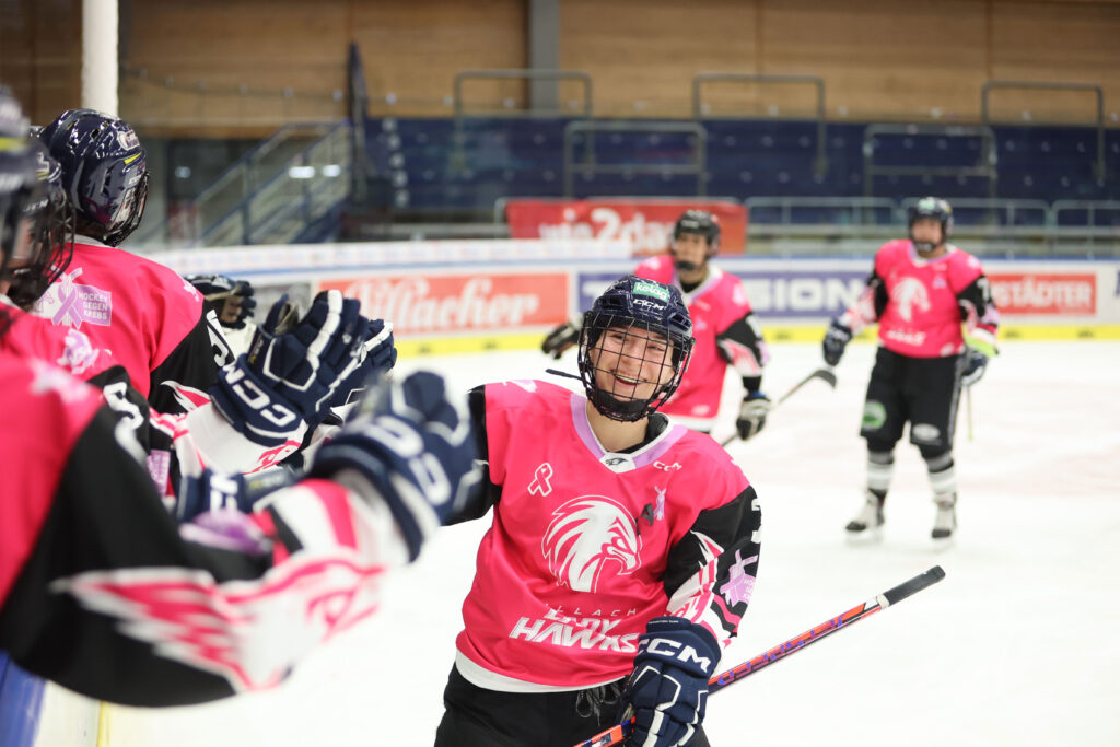 Hockey gegen Krebs Lady Hawks Sport Fan Austria