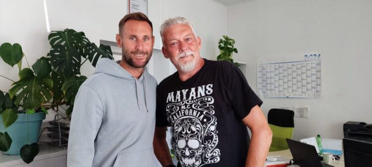 Florian Oberrisser, Choach von SGA Sirnitz und Martin Hinteregger mit Rüdiger Wratschnig