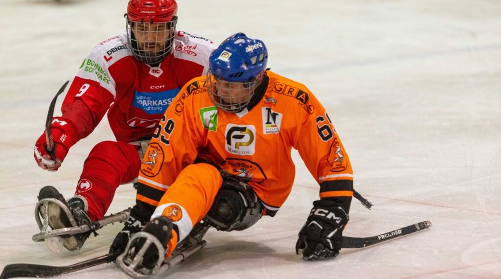 Showdown in Klagenfurt: Der KAC empfängt die Graz 99ers 1 Kalegaris-Winkler-Para Eishockey - Foto Wolfgang Handler