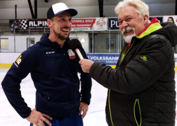Interview mit Martin Unterlercher nach dem 5:4-Sieg gegen die EC VSV Juniors in Steindorf.