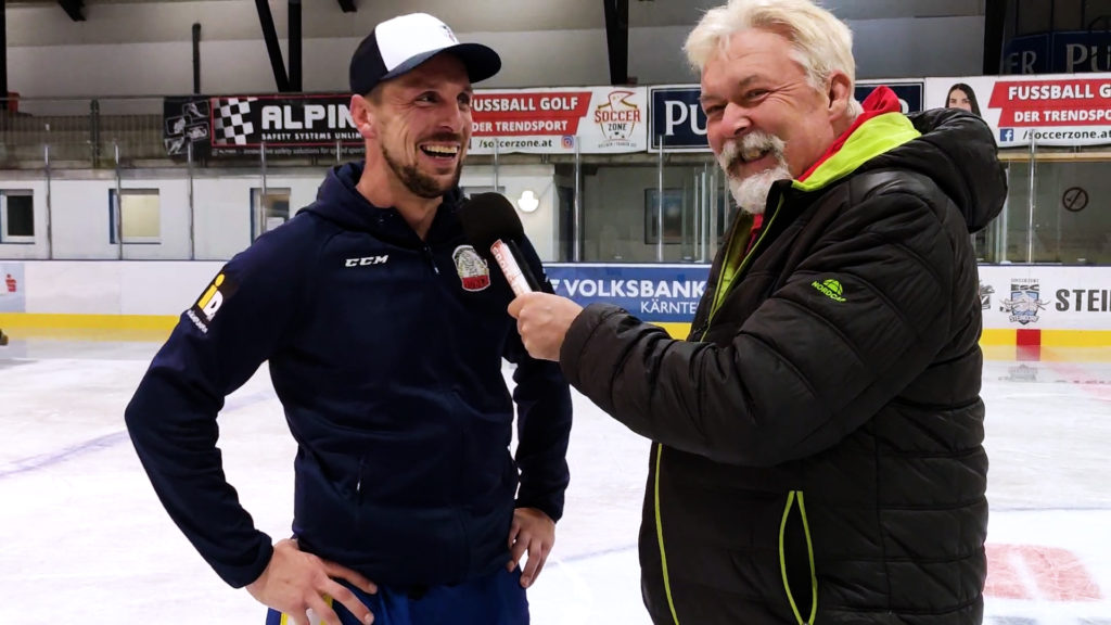 Interview mit Martin Unterlercher nach dem 5:4-Sieg gegen die EC VSV Juniors in Steindorf.