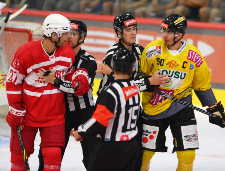 thomas hundertpfund ( ec-kac gegen vienna capitals) ice hockey saison 2023/2024, eishockey österreich, testspiel