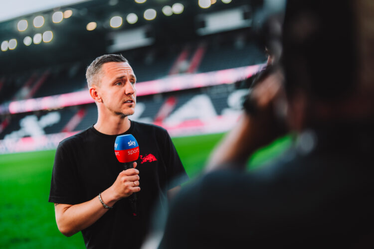 LINZ, AUSTRIA – MAY 10, 2026: Daniel Beichler of FC Red Bull Salzburg after to the ADMIRAL Bundesliga match LASK vs. FC Red Bull Salzburg at Raiffeisen Arena in Linz, Austria. (Photo by FC Red Bull Salzburg)