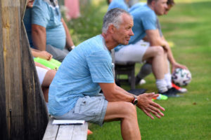 Fussball, 2022-07-24; UL West Sachsenbirg weiss/blau - Matrei rot/ schwarz im Bild: Matrei TR Anton Christian Leitner PhotoCredit: Hermann Sobe