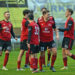 SV St. Jakob rot/schwarz - Bleiburg blau im Bild: St Jakob R Torjubel PhotoCredit: Hermann Sobe