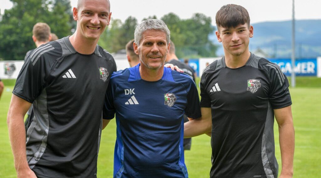 Wolfsberger AC - Verstärkung aus Serbien 1 Nicolas Wimmer, Dietmar Kühbauer, Boris Matic Foto: Gerhard Pulsinger