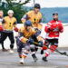 Villach erzwingt Spiel 4: Spannung pur in der Kärntner Ballhockeyliga! 8 Ballhockeyliga #9 Krumpl Rene, #99 Alagic Adis, #77 Schumnig Stefan, VAS Ballhockey Villach vs. HSC Eagles Poggersdorf, VAS Ballhockey Villach vs. HSC Eagles Poggersdorf am 20.07.2024 in Villach (Alpen Arena ), Austria, (Photo by Bernd Stefan)