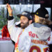 SALZBURG,AUSTRIA,25.APR.23 - ICE HOCKEY - ICE Hockey League, EC Red Bull Salzburg, championship celebration. Image shows Dominique Heinrich (EC RBS). Photo: GEPA pictures/ Gintare Karpaviciute - For editorial use only. Image is free of charge.