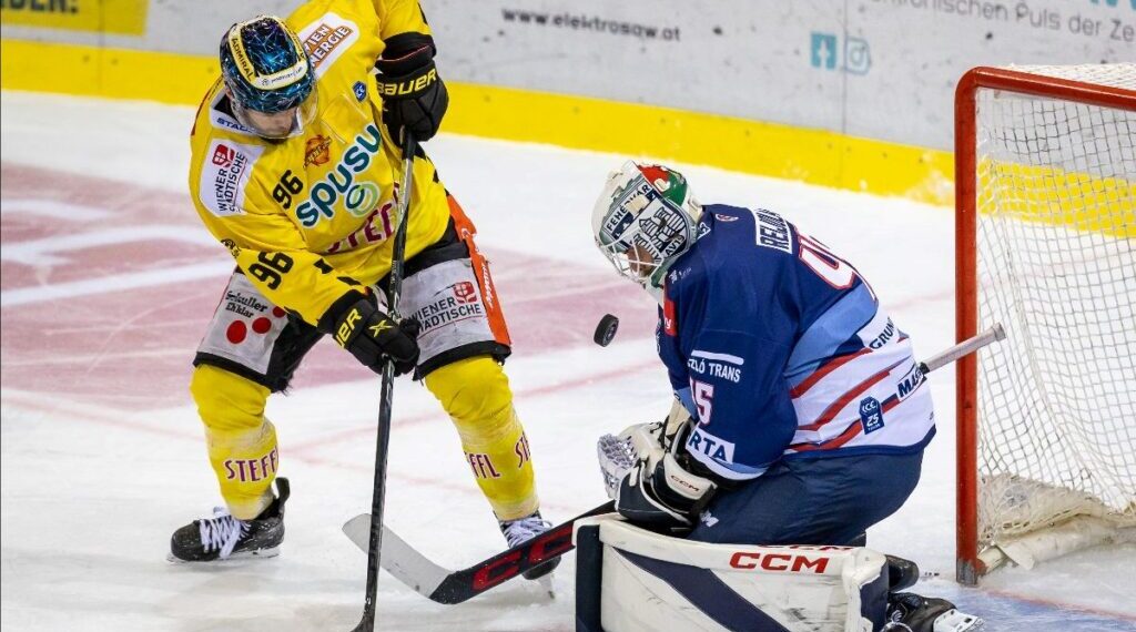 Capitals vor heißem Duell mit Tabellenführer Fehérvár 1 spusu Vienna Capitals-Manfred Szieber